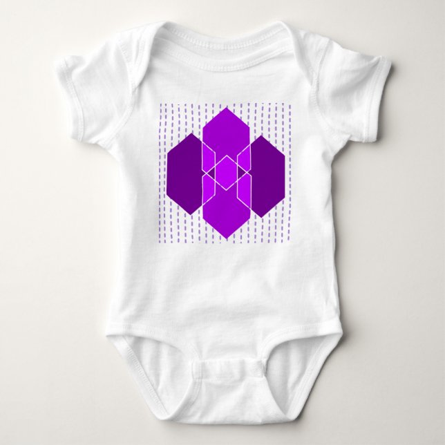 Bauhaus Hexagons Baby Strampler (Vorderseite)