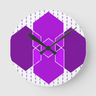 Bauhaus Hexagons Runde Wanduhr