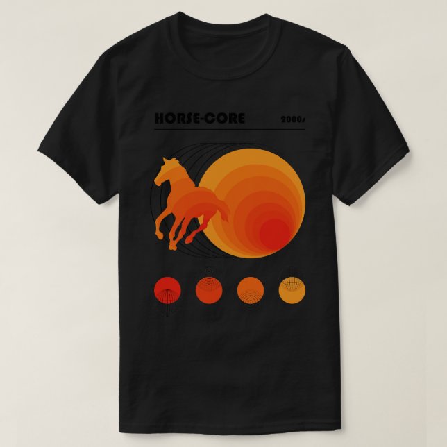 Bauhaus Horse Core Orange T-Shirt (Design vorne)