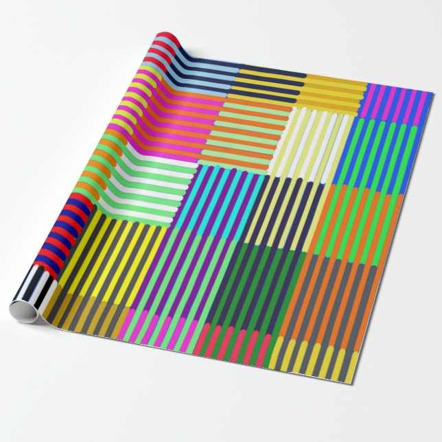 Bauhaus Inspiriert Optik Geschenkpapier (Ungerollt)