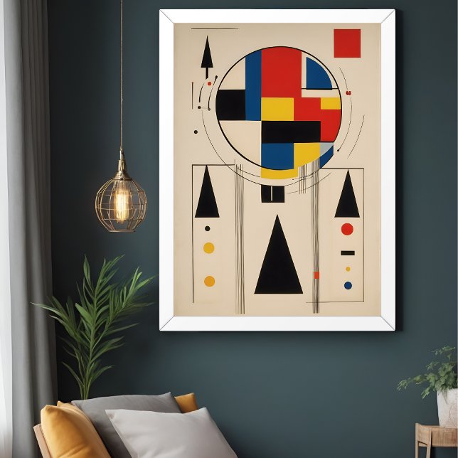 Bauhaus-Inspirierte geometrische Minimalistische K Poster (Von Creator hochgeladen)