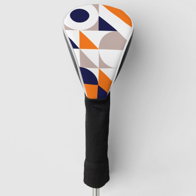 Bauhaus Inspiriertes geometrisches Muster Golf Headcover (Vorderseite)