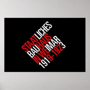 Bauhaus Kollektion schwarzes Poster