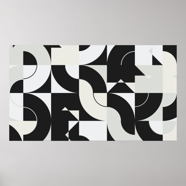 Bauhaus-Kompositionskunst aus abstrakten Epochen Poster (Vorne)