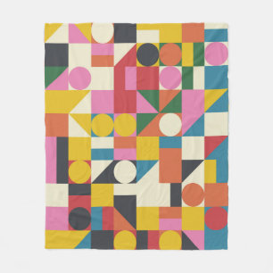 Bauhaus-Kompositionskunst aus Vintagen Teilen Fleecedecke