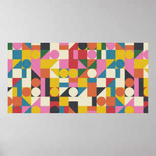 Bauhaus-Kompositionskunst aus Vintagen Teilen Poster