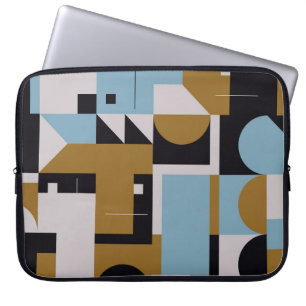 Bauhaus-Kompositionskunstwerk aus abstrakten Eleme Laptopschutzhülle