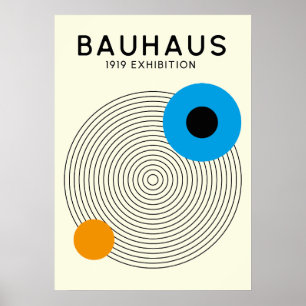 Bauhaus Konzentrische Kreise Moderne Kunst Druck Poster