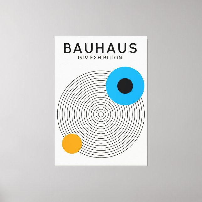Bauhaus Konzentrische Kreise Moderner Kunstdruck Leinwanddruck (Vorderseite)