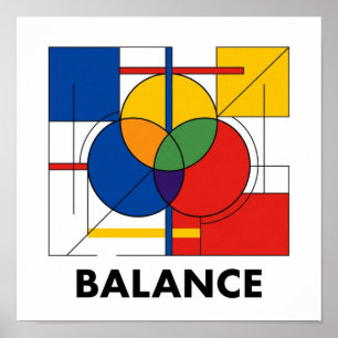 Bauhaus Kreise Typografie Quadrat Poster