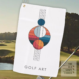 Bauhaus-Kunst in fünf Linien und Kugeln Golfhandtuch