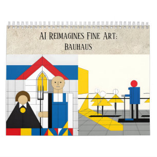 Bauhaus-Kunstästhetik mit KI - Umfassende Feine Ku Kalender