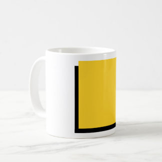 Bauhaus-Kunstkomposition Gelbes Quadrat Kaffeetasse