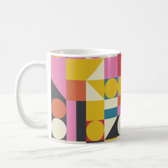 Bauhaus-Kunstwerk: abstrakte geometrische Zusammen Kaffeetasse (Links)