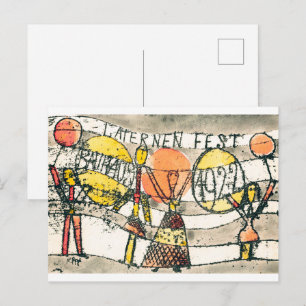 Bauhaus Laternenfest   Paul Klee   Postkarte