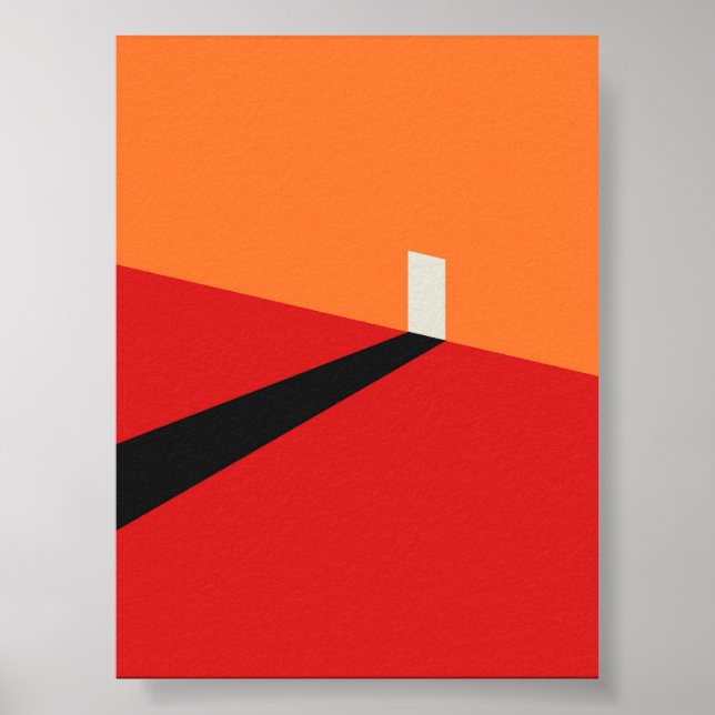Bauhaus Minimalistisch Door and Shadow Art Print Poster (Vorne)