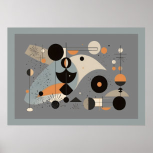 Bauhaus Mittelalterliche geometrische Formen Poster