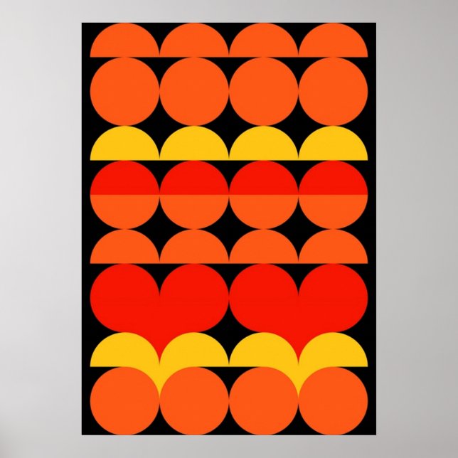 Bauhaus, modern, minimalistisch, geometrisch, abst poster (Vorne)