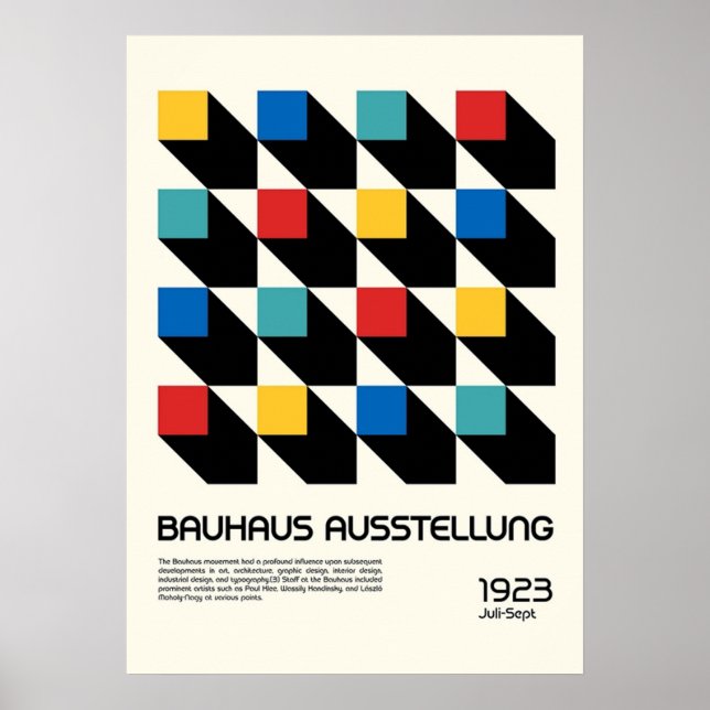 Bauhaus, modern, minimalistisch, geometrisch, abst poster (Vorne)