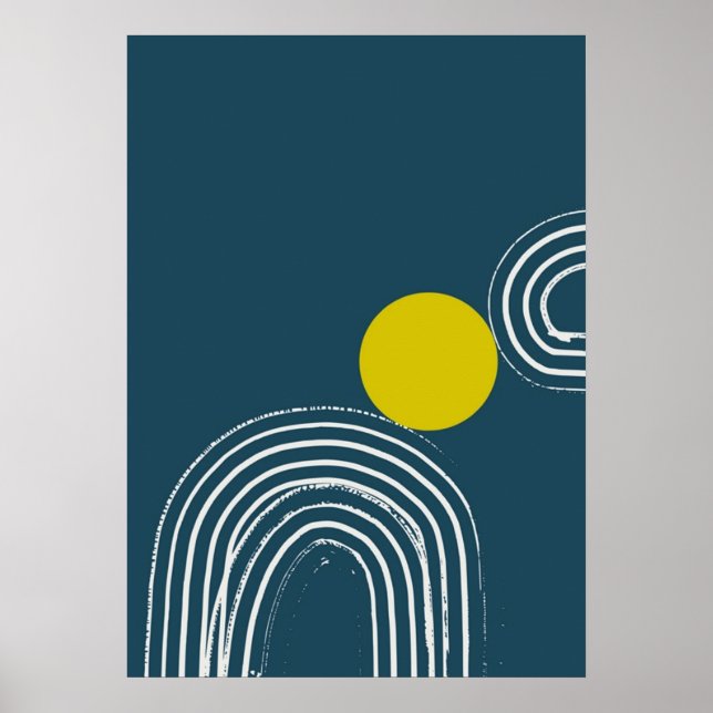 Bauhaus, modern, minimalistisch, geometrisch, abst poster (Vorne)