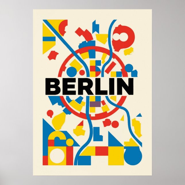 Bauhaus, modern, minimalistisch, geometrisch, abst poster (Vorne)