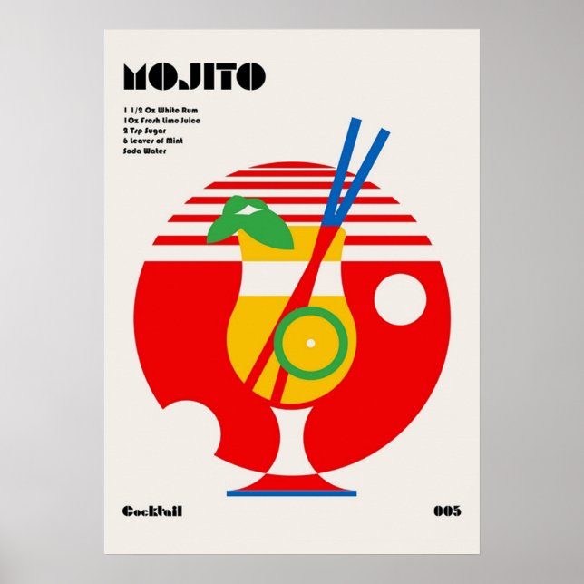 Bauhaus, modern, minimalistisch, geometrisch, abst poster (Vorne)