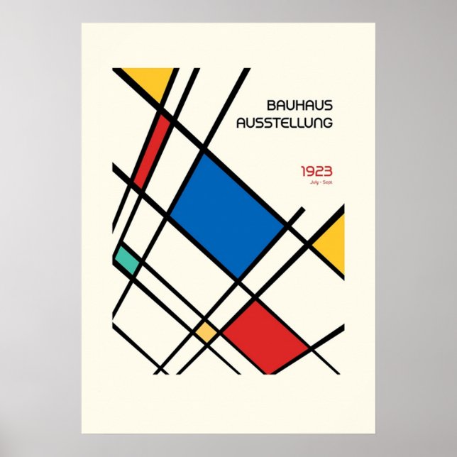 Bauhaus, modern, minimalistisch, geometrisch, abst poster (Vorne)
