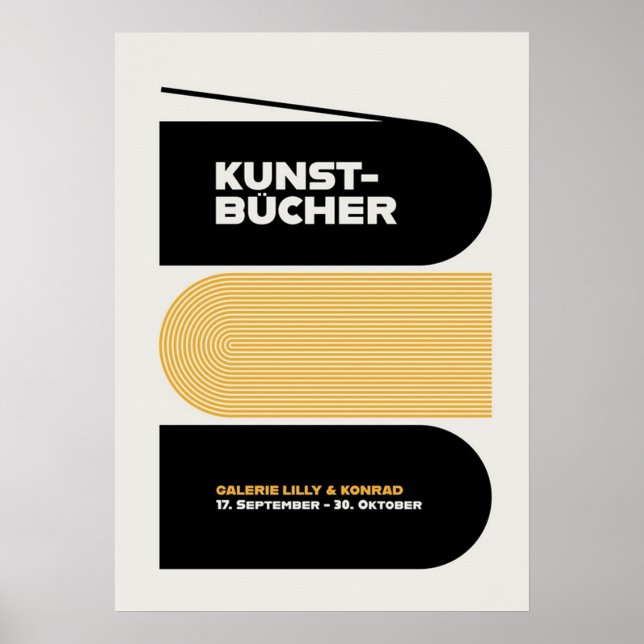 Bauhaus, modern, minimalistisch, geometrisch, abst poster (Vorne)