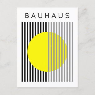 Bauhaus Moderne Kunst Gelbe Streifen Feiertagspostkarte