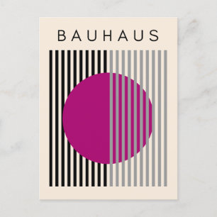 Bauhaus Moderne Kunst Lila Rundwege Feiertagspostkarte