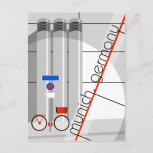 Bauhaus München Deutschland Travel Postcard Postkarte