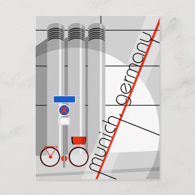 Bauhaus München Deutschland Travel Postcard Postkarte (Vorderseite)