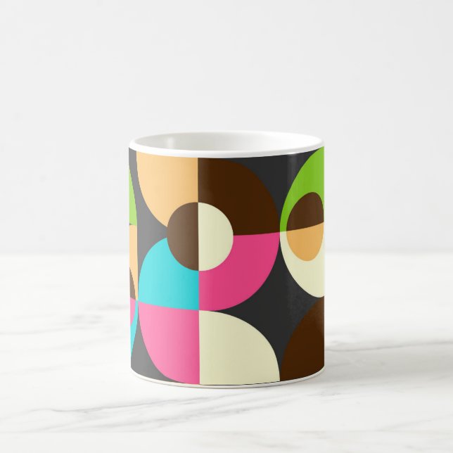 Bauhaus-Neonkachelmuster Kaffeetasse (Mittel)