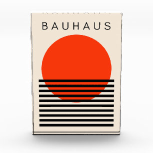 Bauhaus Orange Red Sun Fotoblock