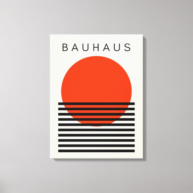 Bauhaus Orange Red Sun Leinwanddruck (Vorderseite)