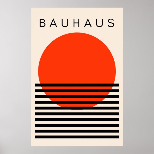 Bauhaus Orange Red Sun Poster (Vorne)