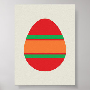 Bauhaus Osterei Illustration - Moderne Geometrie Poster