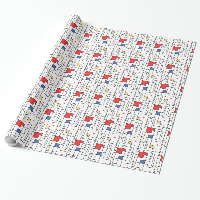 Bauhaus Pattern Geschenkpapier (Ungerollt)
