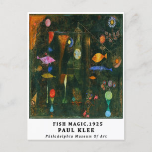 Bauhaus Paul Klee Fish Magic Ausstellung Postkarte