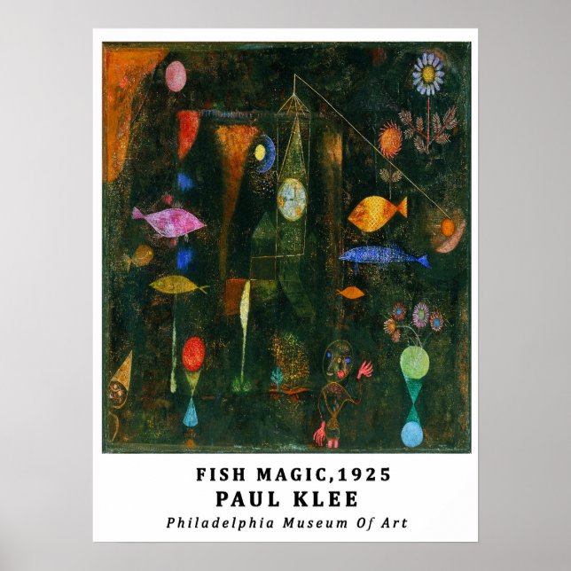 Bauhaus Paul Klee Fish Magic Museum Ausstellung Poster (Vorne)