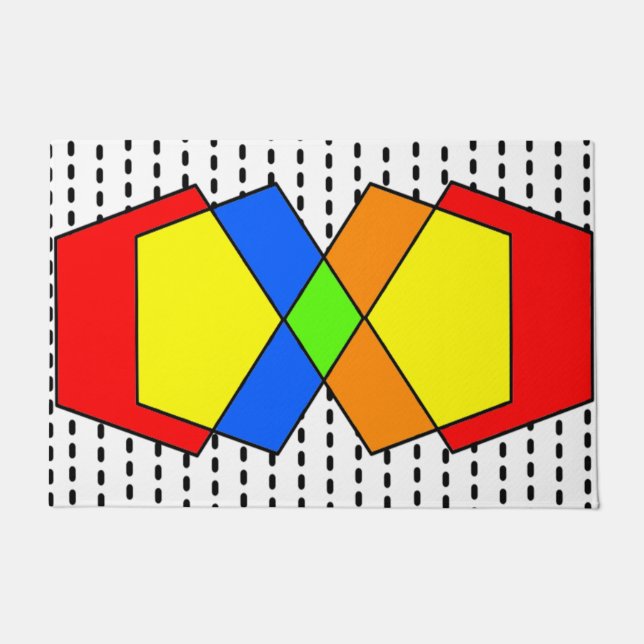 Bauhaus Pentagons Fußmatte (Vorderseite)