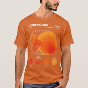 Bauhaus Pferd Core Orange in Weiß T-Shirt