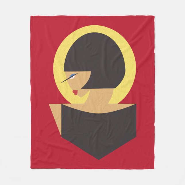 Bauhaus-Portrait Fleecedecke (Vorderseite)