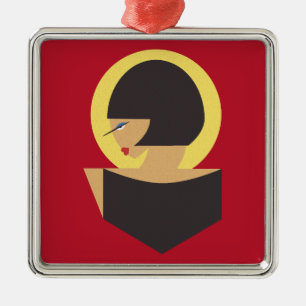 Bauhaus-Portrait Ornament Aus Metall