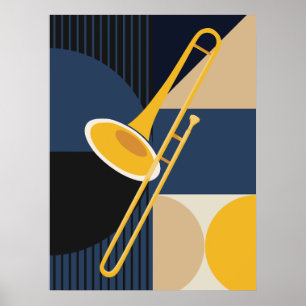 Bauhaus-Posaunen-Druck Mitteleuropäische Musik-K Poster