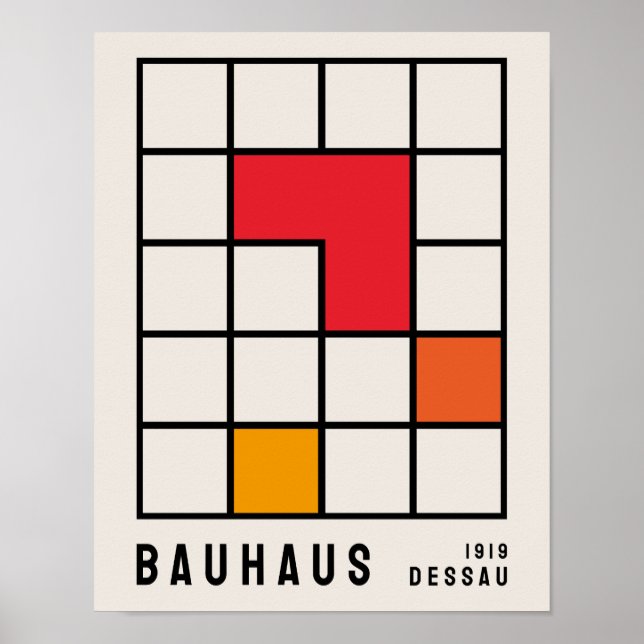 Bauhaus Poster, Ausstellung Bauhaus Print B16 Poster (Vorne)