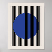 Bauhaus Poster, Blue Circle Lines Poster B7