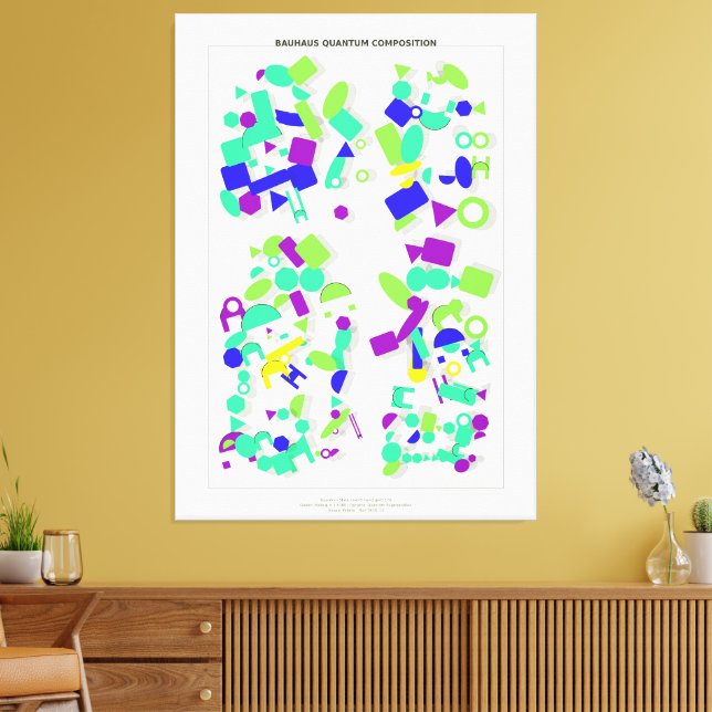 Bauhaus Quantenkomposition  Leinwanddruck (Insitu (Wohnzimmer))