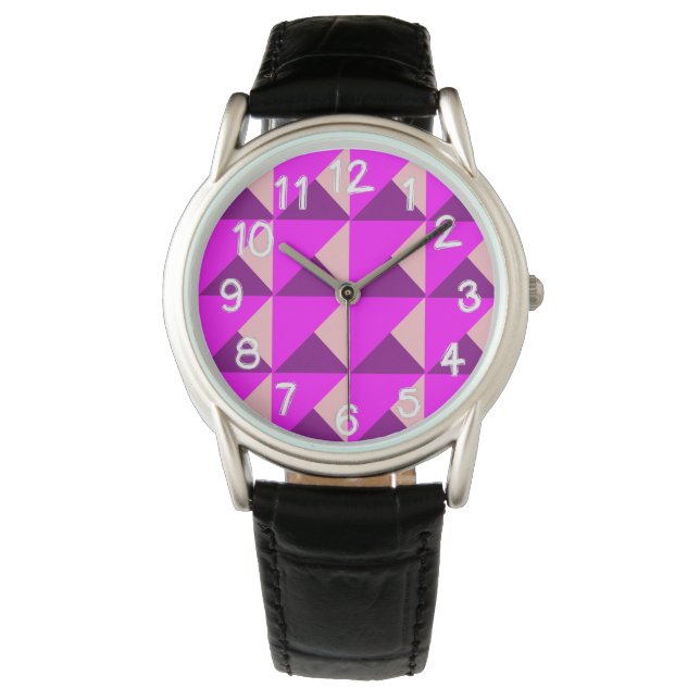 Bauhaus Quilt Armbanduhr (Vorderseite)