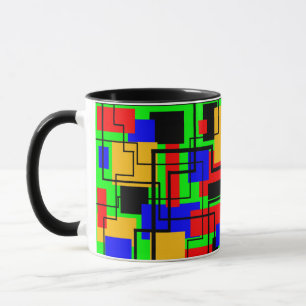 Bauhaus-Rechtecke und Linien Tasse